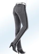 Magic-Jeans mit angesagtem Galonstreifen DUNKELGRAU