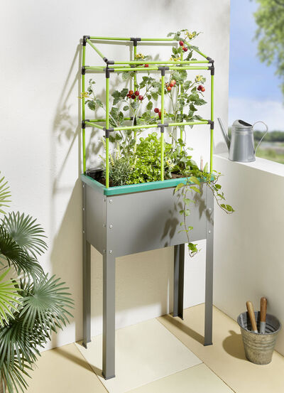 Metallhochbeet Heidelberg mit Rankhilfe 