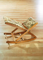 Hochwertige verstellbare Fußschaukel aus Holz BRAUN