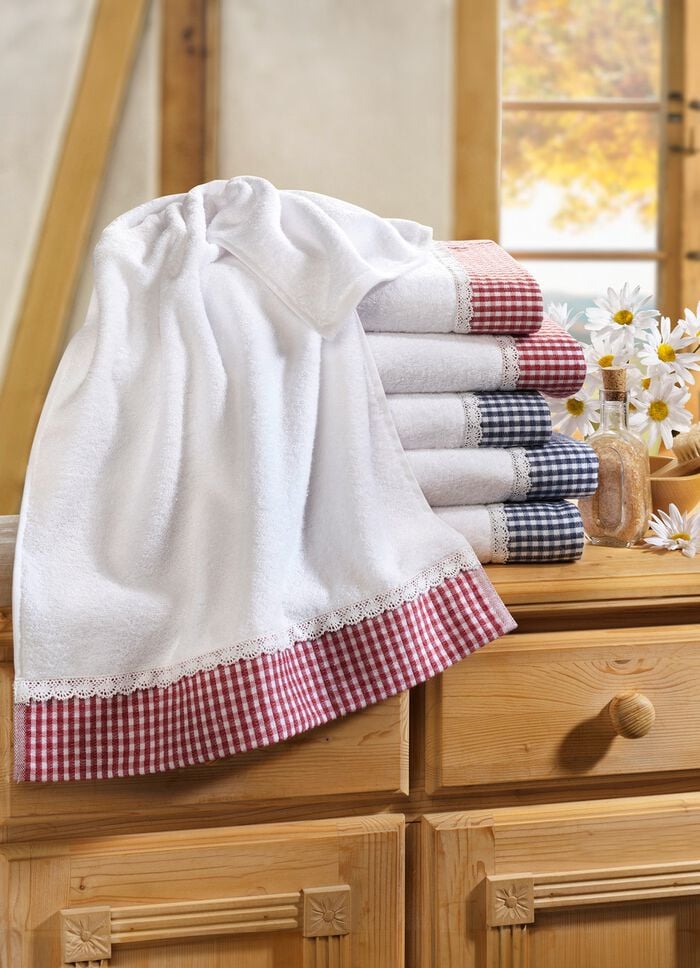 Frottier-Serie mit Jacquard-Bord&uuml;re 