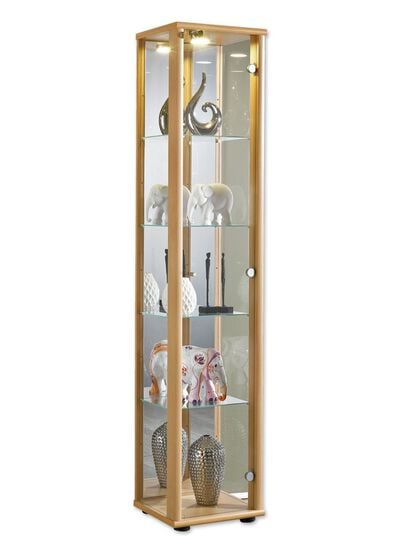 Vitrine, 1-t&uuml;rig, mit LED-Beleuchtung 