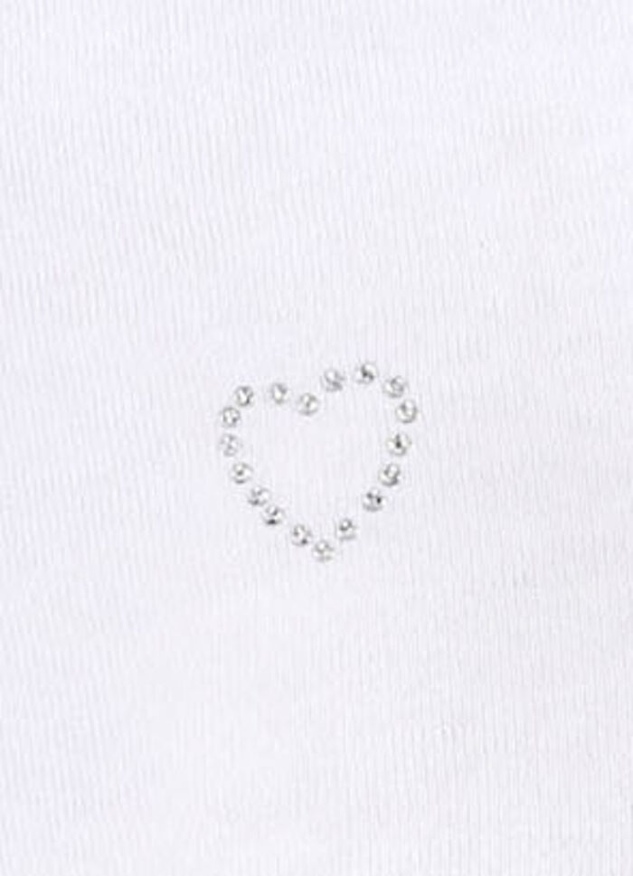 Viererpack Slips mit kleinem Strassherz im Vorderteil 