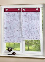 Plissee-Rollo mit dekorativen Druckdessin WEISS-BORDEAUX