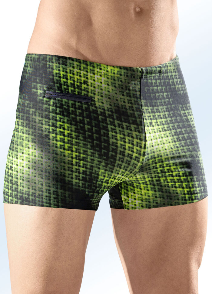 Schwab Badehose in h&ouml;herer Kastenform mit Rei&szlig;verschlusstasche 