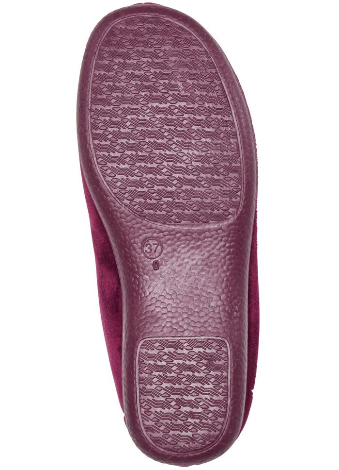 Laurina Hausschuh aus samtigen Textilmaterial BORDEAUX