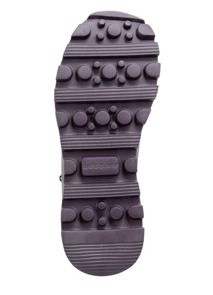 Waldläufer Schnür-Sneaker mit buntem Textilmaterial kombiniert LILA-BUNT