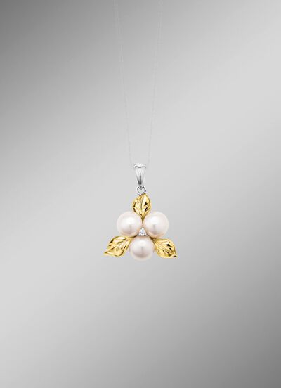 Bl&uuml;hende Sch&ouml;nheit: Anh&auml;nger mit Muschelkernperlen 