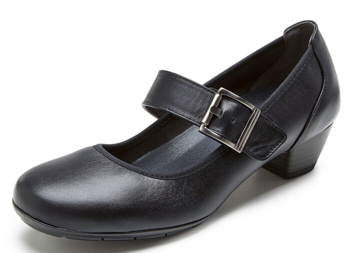 ELENA EDEN, schicke Damen-Pumps, Weite G, mit herausnehmbarem Fu&szlig;bett SCHWARZ