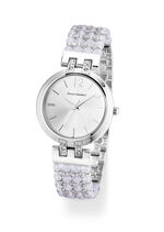 Pierre Chaubert-Quartz-Damenuhr mit Metallgehäuse und Metallband 