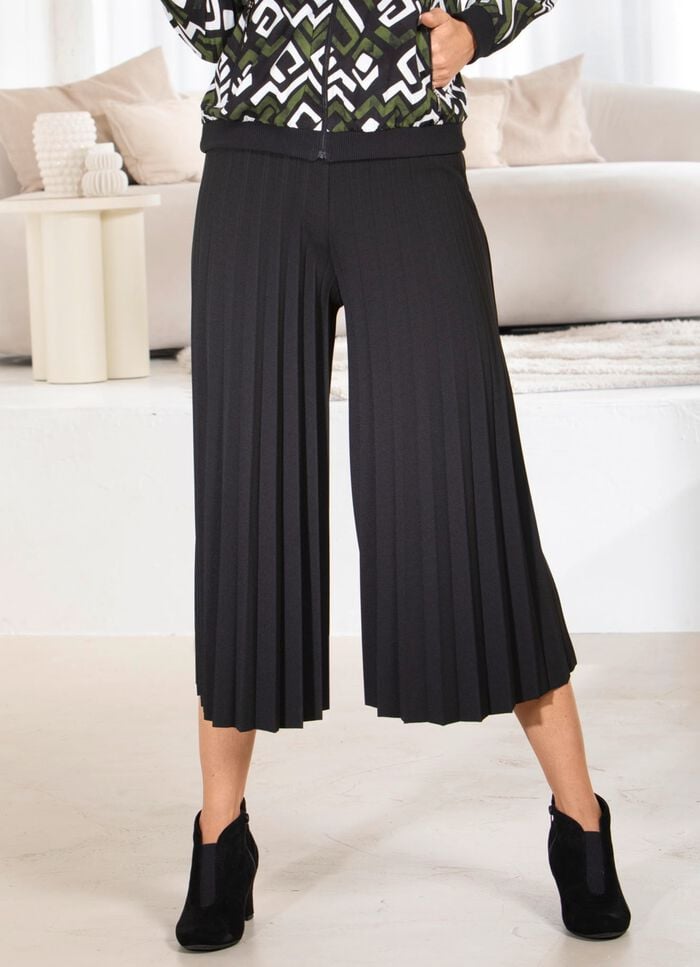 Culotte mit Plissee-Falten 