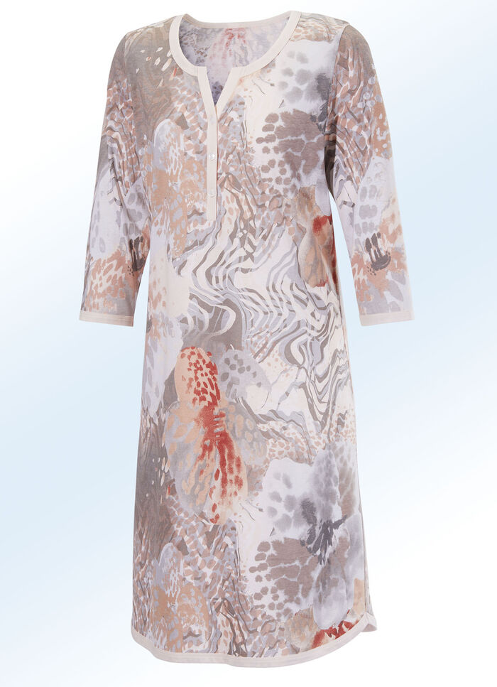 e.Femme Nachthemd mit 3/4-langen &Auml;rmeln 