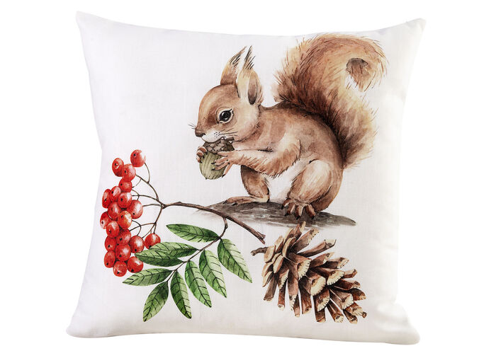 Kissenbezüge mit Eichhörnchen-Motiven BUNT