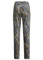 Hose mit rückwärtigen Dehnbundeinsätzen JEANSBLAU-SALBEI-BRAUN