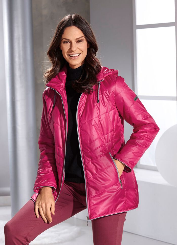 Jacke mit Rei&szlig;verschlusstaschen PINK