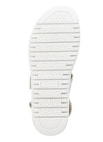 Waldläufer Sandale aus effektvoll bedrucktem Nubukleder ECRU-BUNT