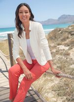 Blusenblazer mit Schulterpolstern ECRU