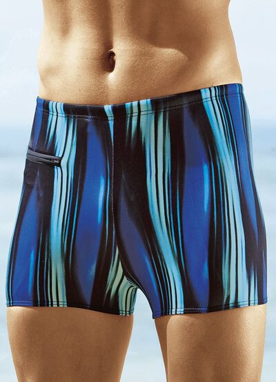 Schwab Badehose in höherer Kastenform mit Reißverschlusstasche 