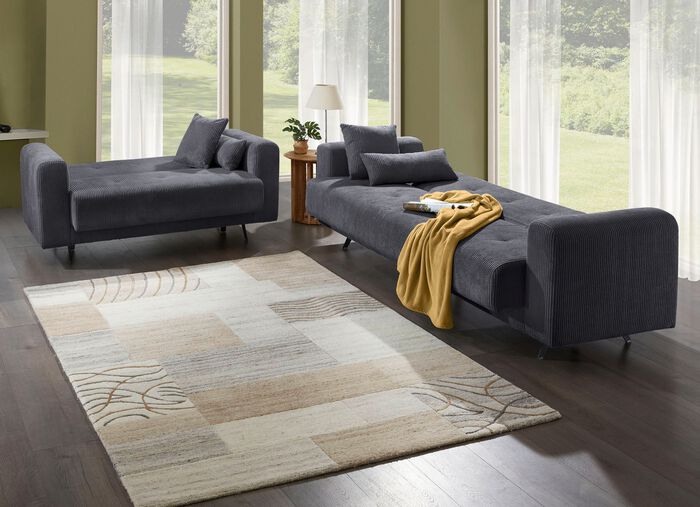 Moderne Polstermöbel mit trendigem Cord-Bezug ANTHRAZIT