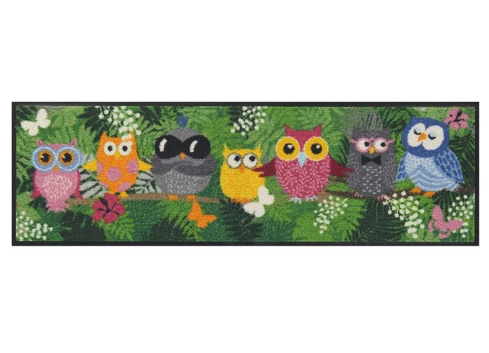 Fu&szlig;matte mit Eulen-Motiv BUNT
