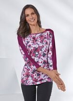 Shirt mit 3/4-langen Kimono-&Auml;rmeln 