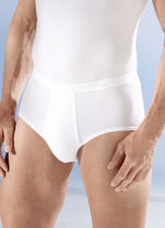 Mey Noblesse Zweierpack Slips aus Feinripp mit Eingriff, weiß 