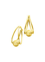 Creolen mit diamantierter Kugel 