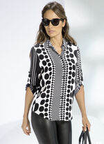 Bluse mit Hemdkragen 