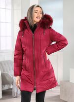 Kurzmantel mit 2-Wege-Reißverschluss KARMINROT