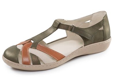 ELENA EDEN, bequeme Damen-Sandalen, Weite H, mit Klettspange 