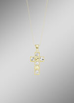 Filigraner Kreuz-Anh&auml;nger in Bicolor 