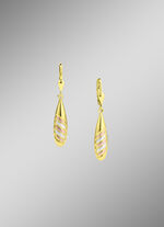 Satinierte Ohrringe in Tricolor 