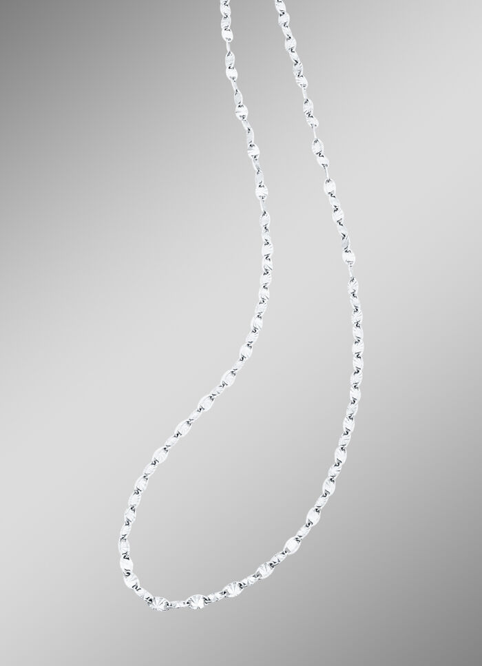 Schlichte Halskette in Wei&szlig;gold 