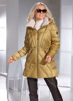 Daunenjacke mit abnehmbarer Kapuze 