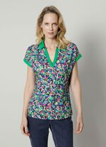 Poloshirt mit &uuml;berschnittenem &Auml;rmel 