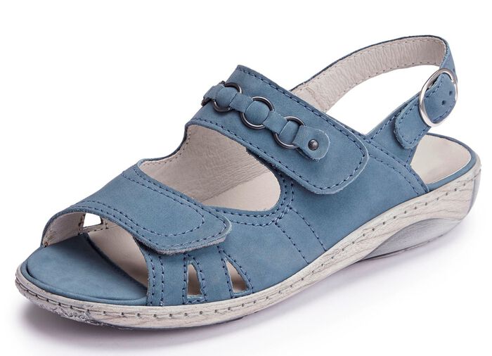 Waldl&auml;ufer, bequeme Damen-Sandalen, Weite G, mit herausnehmbarem Fu&szlig;bett 