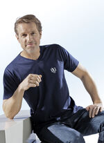 Zweierpack Shirts, uni mit Druckmotiv 