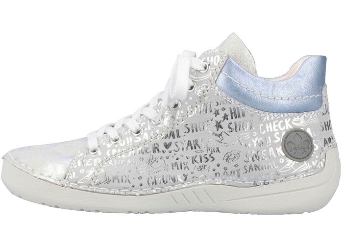 Rieker Schn&uuml;r-Bootie aus originell bedrucktem Synthetikmaterial 