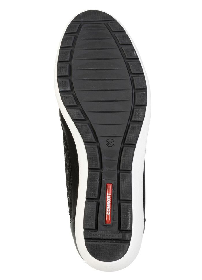 ELENA EDEN, bequeme Damen-Ballerinas, Weite G, mit herausnehmbarem Fu&szlig;bett SCHWARZ