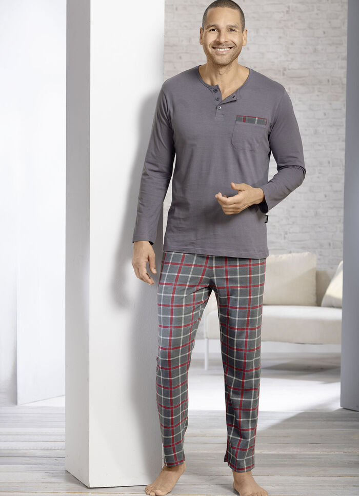 Zweierpack Schlafanzüge mit Knopfleiste 