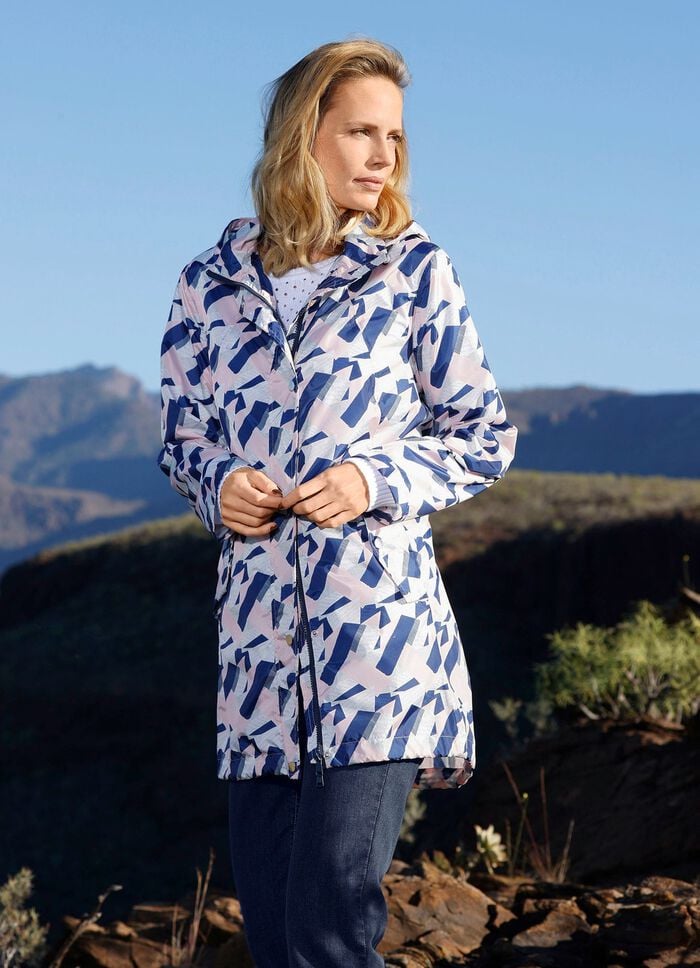 Funktionsjacke mit grafischem Druckdessin 