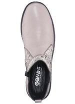 Gemini Stiefelette aus teilweise bedrucktem Rind-Nappaleder KIESEL