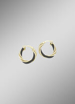 4-reihige Creolen mit Kautschuk 