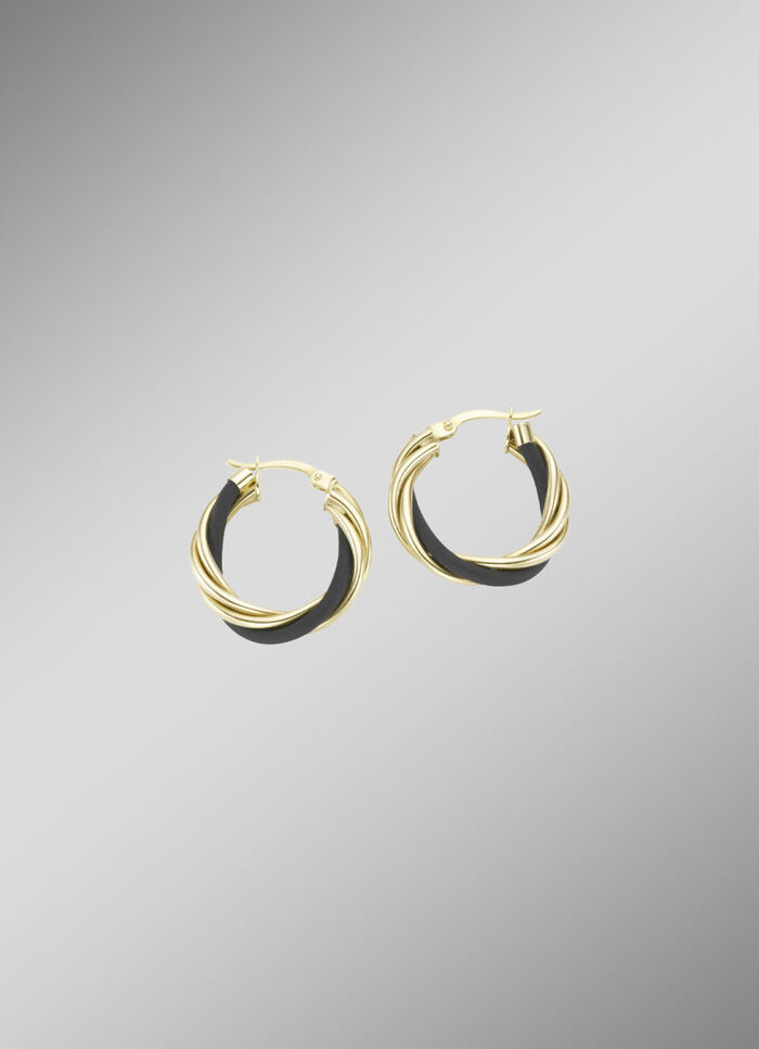 4-reihige Creolen mit Kautschuk 