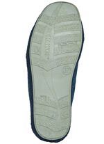 Atmungsaktive Damen-Hausschuhe, mit Schurwolle DUNKELBLAU-HELLGRAU