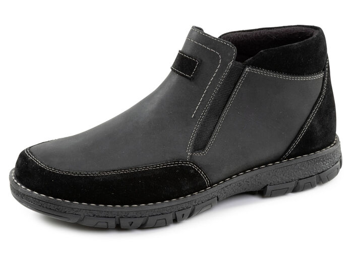 GINO GALANTE, klassische Herren-Boots, mit herausnehmbarem Fußbett SCHWARZ