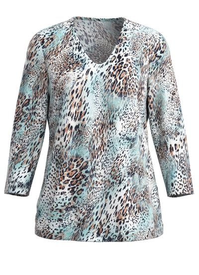 Pullover in Jacquard-Feinstrick 
