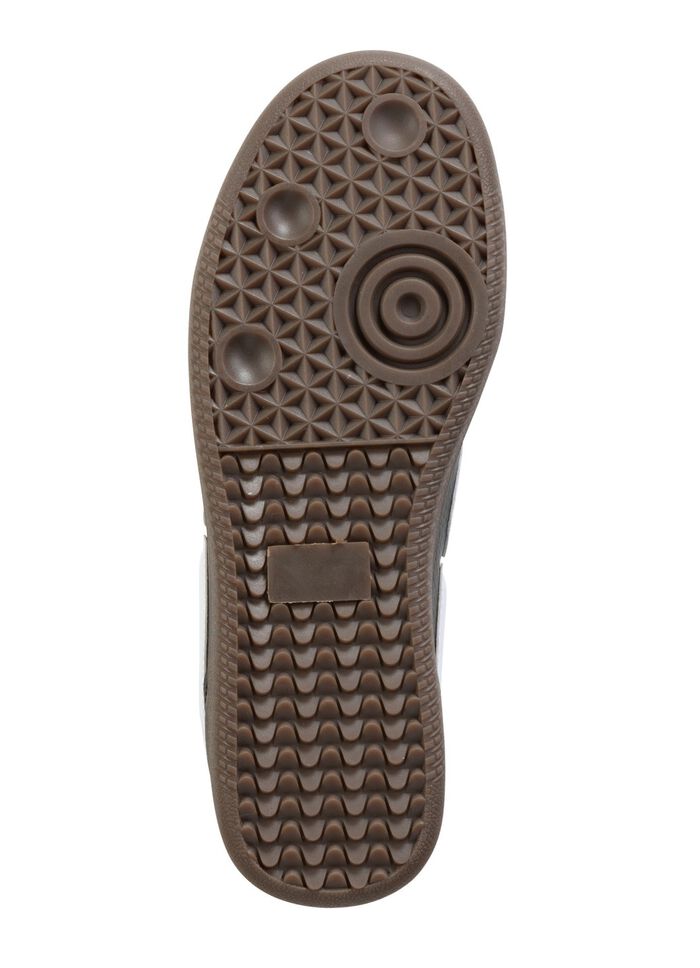 Sneaker aus Synthetik und Veloursleder SCHWARZ-WEISS