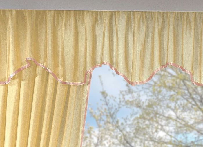 Querbehang mit Universalschienenband APRICOT