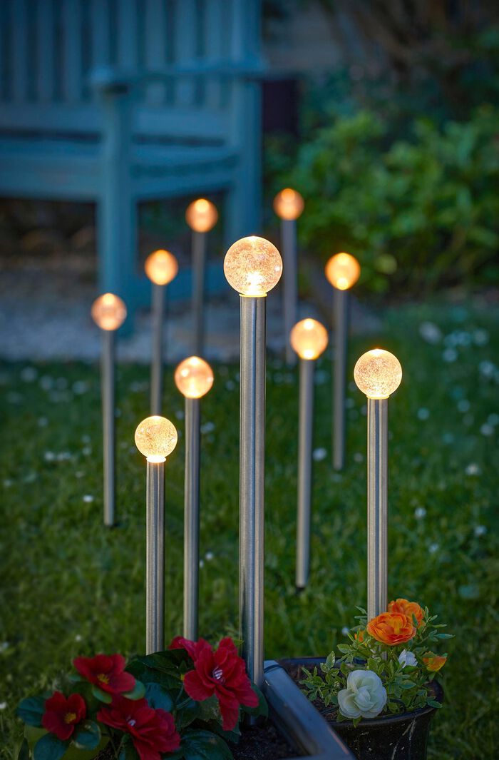 Solarstecker aus Edelstahl, 10er-Set 