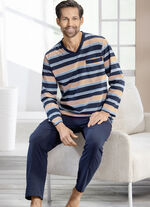 Zweierpack Schlafanzüge mit V-Ausschnitt und offenen Abschlüssen 